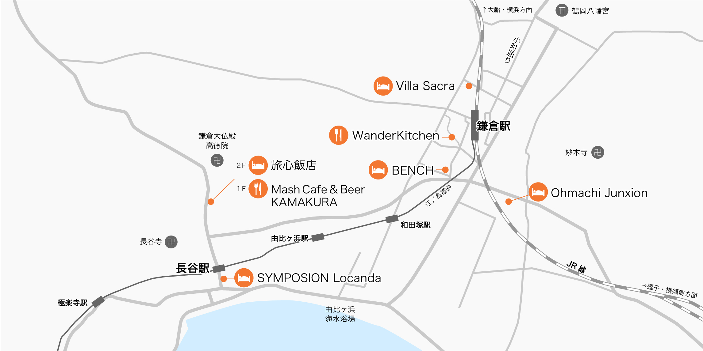 鎌倉駅周辺マップ